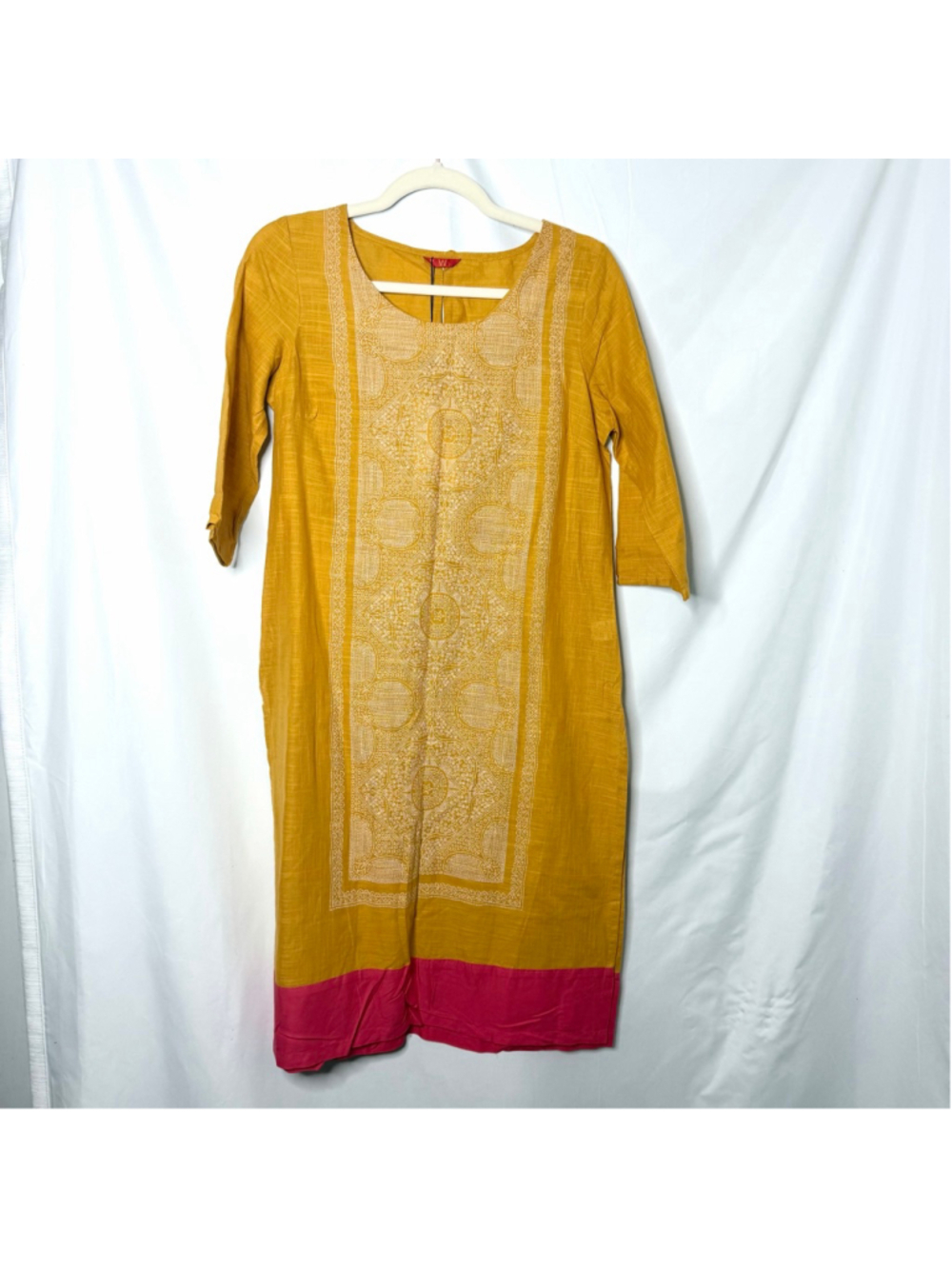 W For Woman Yellow & Red Kurta, Size 10 New with tags